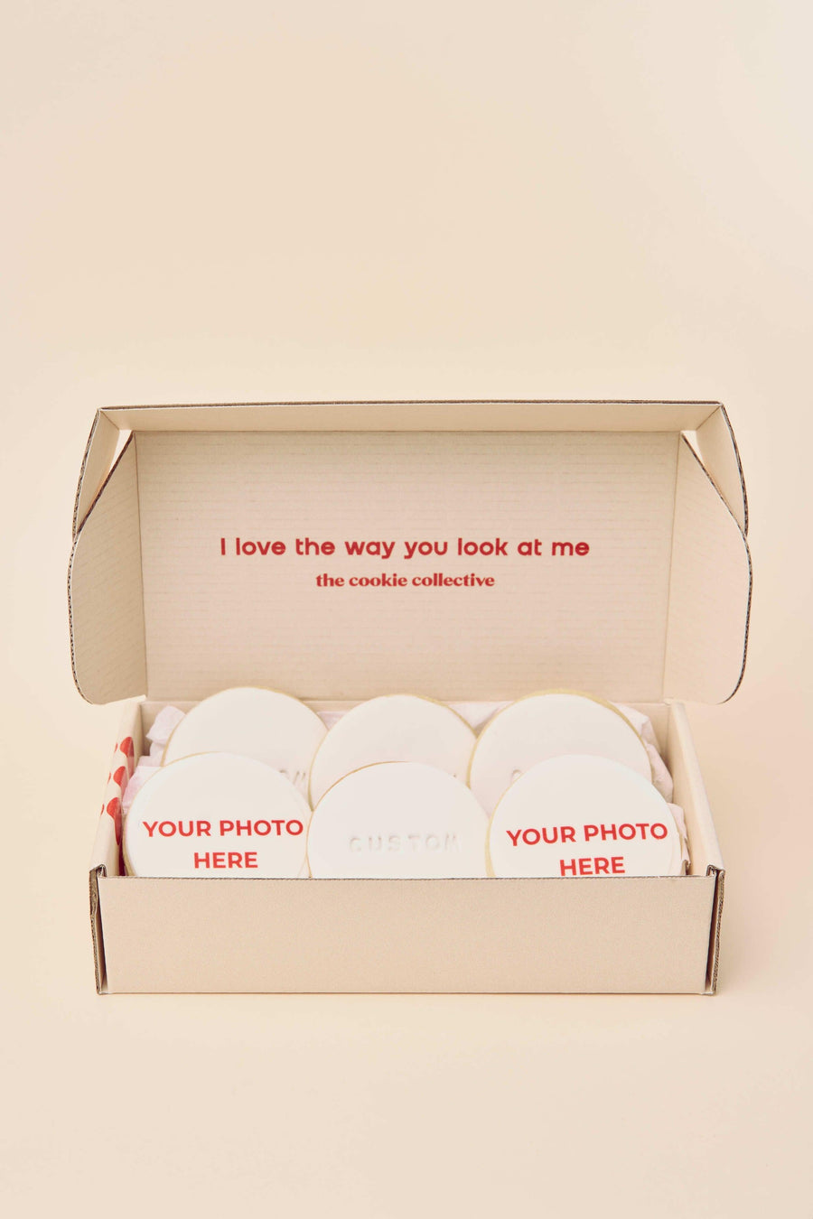 Custom Photo + Text Cookie Gift Box